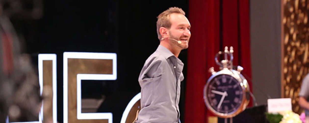 First Appearance of the Limbless Man, Nick Vujicic in Iran