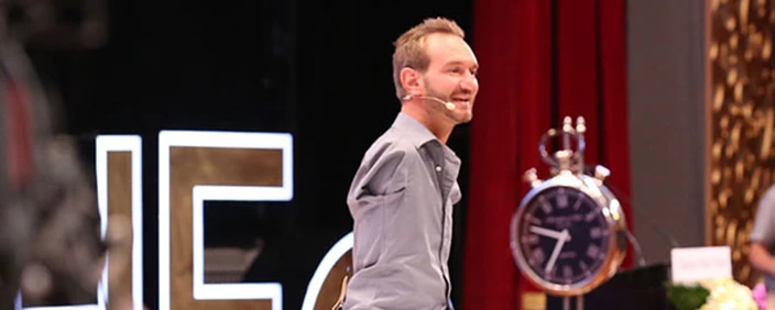 First Appearance of the Limbless Man, Nick Vujicic in Iran